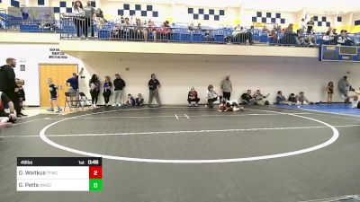 49 lbs Semifinal - Oakley Waitkus, Team Tulsa Wrestling Club vs Garrett Potts, Wagoner Takedown Club