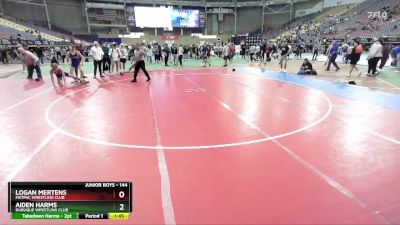 144 lbs Champ. Round 1 - Logan Mertens, MATPAC Wrestling Club vs Aiden Harms, Dubuque Wrestling Club