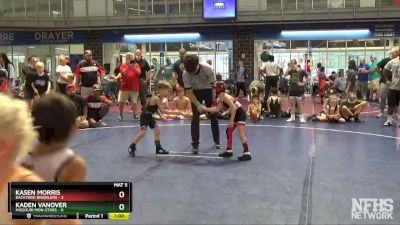 45 lbs Placement Matches (16 Team) - Kaden Vanover, Missouri Mon-Stars vs Kasen Morris, Backyard Brawlers