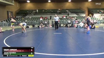 140 lbs Round 3 (4 Team) - Brody Gibbons, Moyer Ultimate Wrestling Club vs Gavin Roorda, Waverly