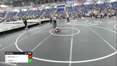 37 lbs 5th Place - Jameson Marquez, Alamosa vs Colton Kazee, Pueblo County Wrestling Club