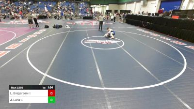 132 lbs Consi Of 16 #1 - Lincoln Gregersen, CO vs Jayce Luna, IA