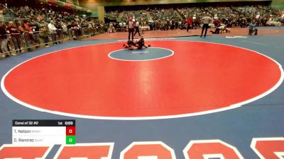 113 lbs Consi Of 32 #2 - Trent Nelson, Morenci vs Camilo Ramirez, Walnut