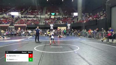 77 lbs Quarterfinal - Sydney Baird, Bearcats Wrestling Club Helena vs Kinley Garoutte, Moorcroft Mat Masters Wrestlin