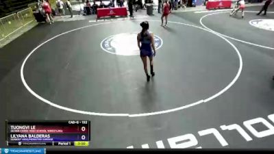 132 lbs Semifinal - Tuongvi Le, Silver Creek High School Wrestling vs Lilyana Balderas, Sunkist Kids/Monster Garage