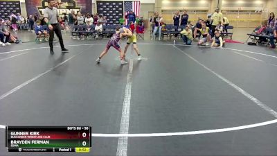 56 lbs Cons. Semi - Gunner Kirk, Buccaneer Wrestling Club vs Brayden Ferman, SDWA