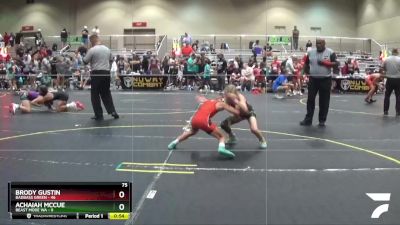 75 lbs Round 5 (6 Team) - Achaiah McCue, Beast Mode WA vs Brody Gustin, BadBass Green