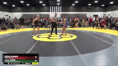 119 lbs Round 2 (8 Team) - Jezra Graber, Short Time vs Cole Speer, CP Wrestling Academy