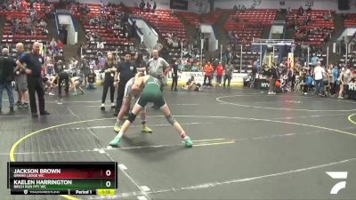 107 lbs Quarterfinal - Jackson Brown, Grand Ledge WC vs Kaelen Harrington, Birch Run PFY WC