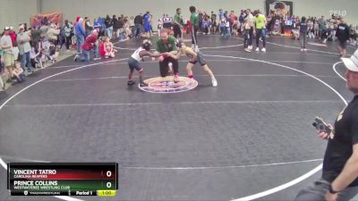 53 lbs Cons. Semi - Vincent Tatro, Carolina Reapers vs Prince Collins, Westwateree Wrestling Club