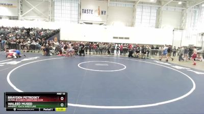 160 lbs Champ. Round 2 - Waleed Mused, Amherst Youth Wrestling vs Brayden Petrosky, Hilton Jr Cadets Wrestling Club