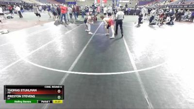 160 lbs Cons. Round 6 - Preston Stevens, UT vs Thomas Stuhlman, MO