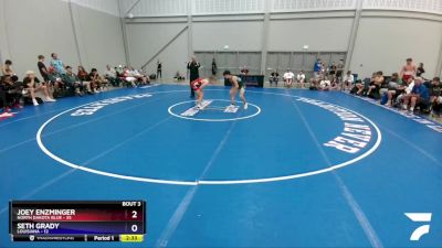 120 lbs Quarterfinals (8 Team) - Joey Enzminger, North Dakota Blue vs Seth Grady, Louisiana