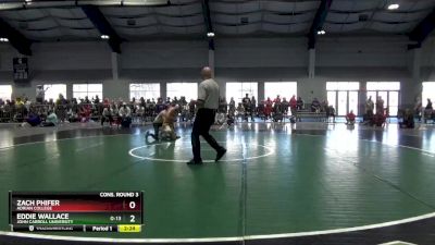 125 lbs Cons. Round 3 - Zach Phifer, Adrian College vs Eddie Wallace, John Carroll University