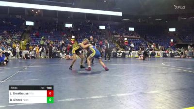 108 lbs Final - Laila Greathouse, Titusville vs Brinley Dinzeo, Penn Trafford