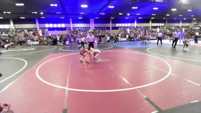 58 lbs Round Of 32 - Sadie Sweat, Kalispell WC vs Wayne Bajza, Bald Eagle WC