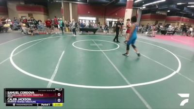 160 lbs Cons. Round 3 - Samuel Cordova, Sam And Lukes Fantastic Freestyle Team vs Caleb Jackson, Warrior Trained Wrestling