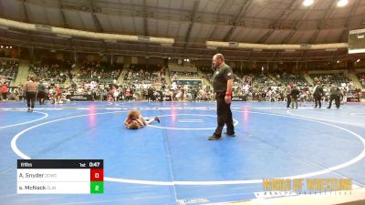 61 lbs Consi Of 8 #2 - Aubrey Snyder, Dark Cloud Wrestling Club vs Shataya McNack, Clinton, Mo Youth Wrestling Club