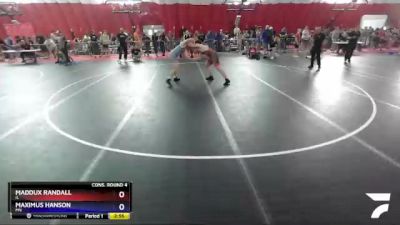 182 lbs Cons. Round 4 - Maddux Randall, IL vs Maximus Hanson, MN