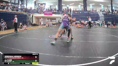 125 lbs Semis & 1st Wrestleback (8 Team) - Jeremiah Herron, The Untouchables Purple vs AJ FURR, MF Savages