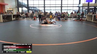 B-19 lbs Cons. Round 1 - Hudson Karam, North Liberty Thunderbolts vs Kaine Germaine, Vinton Shellsburg