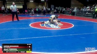 2A-165 lbs Champ. Round 1 - Brady Robinson, Landmark Christian School vs Jaydon Bohannon, Jeff Davis HS