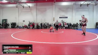 157 lbs Cons. Round 3 - Jaxen Timmons, Carmel USA Wrestling Club vs Tearson Wolford, Winamac