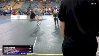 191 lbs Semis (4 Team) - Journey Land, Emmanuel College vs Trinity Monaghan, Lock Haven University