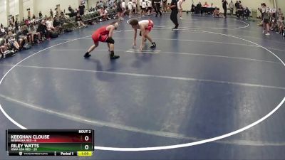 132 lbs Quarterfinals (8 Team) - Keeghan Clouse, Nebraska Red vs Riley Watts, Iowa USA Red