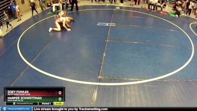 110 lbs Semifinal - Zoey Fowles, Delta Wrestling Club vs Harper Schwettman, Badlands Elite