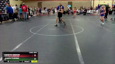 76 lbs Cons. Semi - Joseph Fleming, NA vs Kamdyn Weiman, Northeast Jr Wrestling