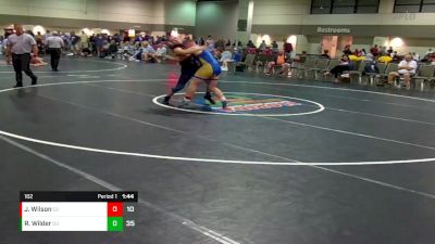 182 lbs Round 1 (8 Team) - Jacque Wilson, Delaware vs Ryder Wilder, Camden Greasers