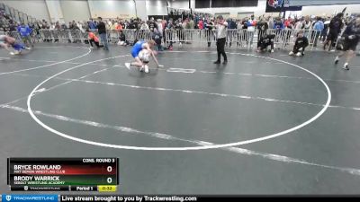 144 lbs Cons. Round 3 - Bryce Rowland, Mat Demon Wrestling Club vs Brody Warrick, Sebolt Wrestling Academy