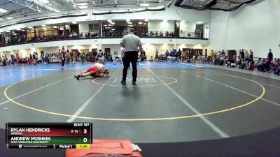 165 Freshman/Soph Cons. Round 3 - Andrew Mushkin, Ohio Wesleyan University vs Rylan Hendricks, Wabash