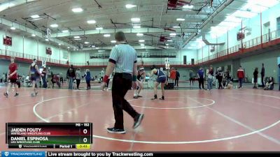 152 lbs Cons. Semi - Jaiden Fouty, Whiteland Wrestling Club vs Daniel Espinosa, Leo Wrestling Club