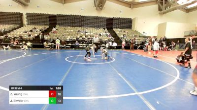 65 lbs Rr Rnd 4 - Zayne Young, ICWL Bruisers Black N Gold vs Joey Snyder, Seagull Wrestling Club