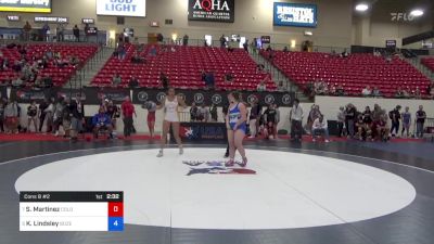 170 lbs Cons 8 #2 - Shayla Martinez, Colorado vs KyLee Lindsley, Bozeman Wrestling Club