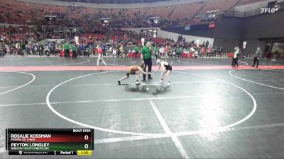 95 lbs 5th Place Match - Rosalie Kossman, Prairie Du Chien vs Peyton Longley, Oregon Youth Wrestling