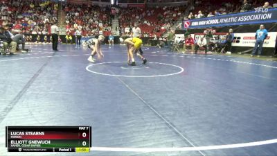 3A-113 lbs Cons. Round 2 - Elliott Gnewuch, Xavier, Cedar Rapids vs Lucas Stearns, Marion