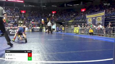 82 lbs Quarterfinal - Rally Zinck, Philadelphia vs Easton Brown, Kiski Area