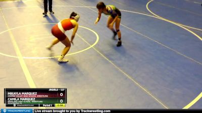 127 lbs Cons. Round 3 - Mikayla Marquez, Castro Valley HIgh School Wrestling vs Camila Marquez, Highland High School Wrestling (Bakersfield)