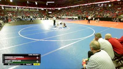 D1-138 lbs Cons. Round 1 - Connor O`Donnell, South Milwaukee vs Henry Niebauer, Hortonville