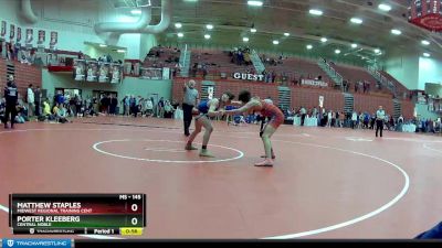 145 lbs 1st Place Match - Porter Kleeberg, Central Noble vs Matthew Staples, Midwest Regional Training Cent