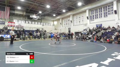 190 lbs Semifinal - Brayden Soleau, East Lyme/Norwich Tech vs Charles Dunn, Newtown