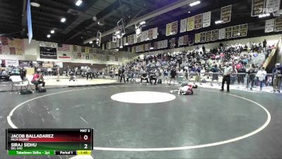 113 lbs Champ. Round 3 - Siraj Sidhu, Del Oro vs Jacob Balladarez, Palm Desert