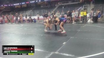 W 152 lbs Round 1 (3 Team) - Justice Thomas, Kansas vs Lily Fitzpatrick, Montana