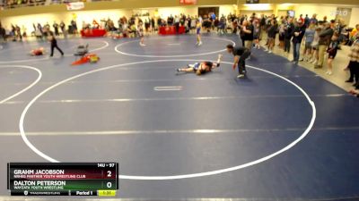 97 lbs Champ. Round 1 - Grahm Jacobson, NRHEG Panther Youth Wrestling Club vs Dalton Peterson, Wayzata Youth Wrestling