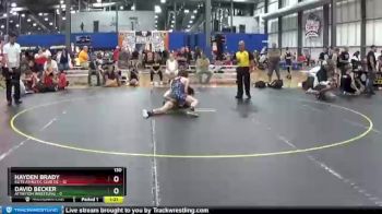 130 lbs Semis & 1st Wrestleback (8 Team) - Hayden Brady, Elite Athletic Club DZ vs David Becker, Attrition Wrestling