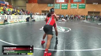 149 lbs 5th Place Match - Ammar Khan, Sacramento City College vs Dorian Parker, Palomar College