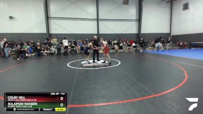 113 lbs Round 2 - Colby Hill, Bear Claw Wrestling Club vs Sulaiman Nasseri, Raider Wrestling Club